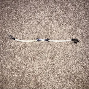 White Rope & Silver Bracelet